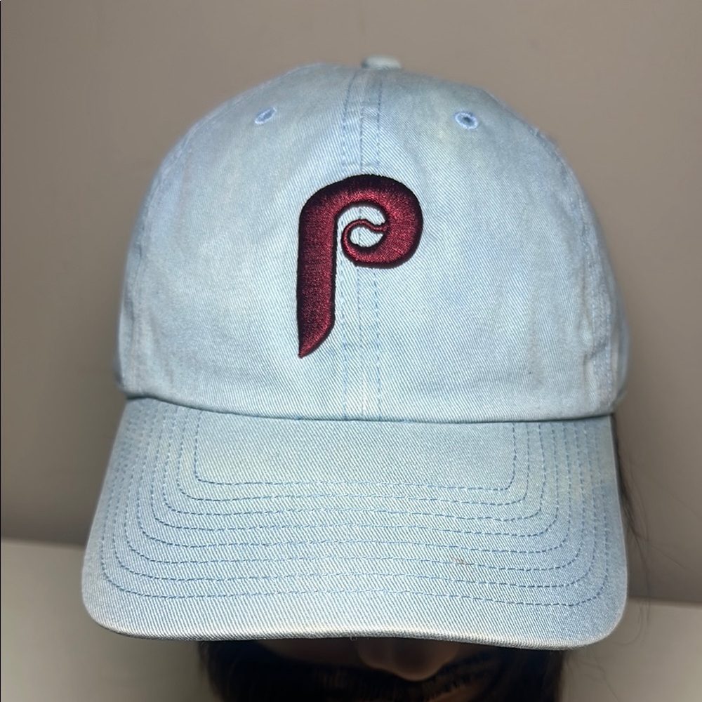 47 Brand Light Blue Hat with Red Logo
